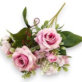 Buchet trandafirx5 H:33cm roz