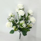 Buchet trandafiri cu eucalypt H:41cm