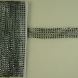 Strassz szalag 3cm×3m antracit