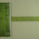 Strassz szalag 3cm×3m mohazöld