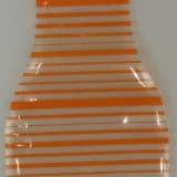 Pvc váza 34 csíkos narancs