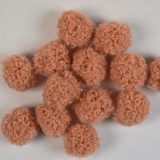 Kashmir golyó bodros 2,5cm lazac ncs.