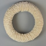 Koszorú szőrme bundás 25cm bézs