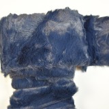 Szőrme nyúl 8cm×1,6m söt.kék