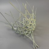 Csokortartó rattan jurta 20cm zúzmarás vil.zöld