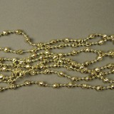 Gyöngy füzér 'gyémánt' 4mm/8mm/2m arany