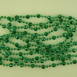 Gyöngy füzér 'gyémánt' 4mm/8mm/2m söt.zöld