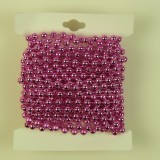 Gyöngy füzér 5mm×5m söt.rózsaszín