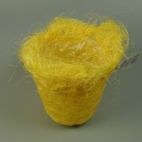 Kaspó sisal 12cm×11cm sárga
