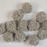 Kashmir golyó bodros 2,5cm szürke