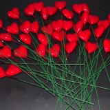 Betűző szív lakkozott 3x3cm piros