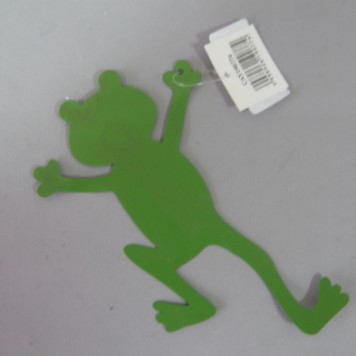 Animale metalice 18cm broasca verde