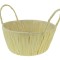 Cos plastic cu manere 18.5x8.5cm crem