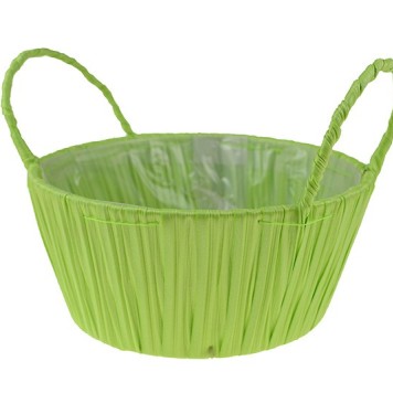 Cos plastic cu manere 18.5x8.5cm verde