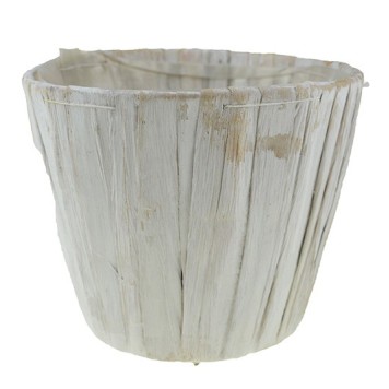 Bol din rogoz 16x13cm alb