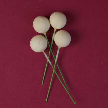 Betűző bogyó 1,5cm matt fehér