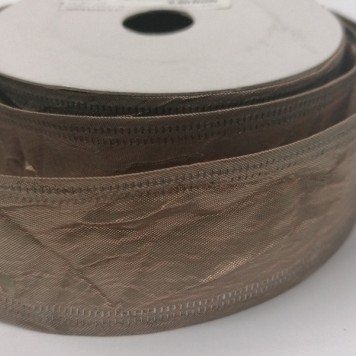 Banda dec. saten sifonat 3.8cmx10y gri