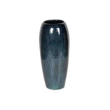 Vaza ceramice Saxon 33x80cm albastru turcoaz