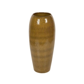 Vaza ceramice Saxon 33x80cm verde oliv