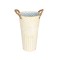 Vase din matel cu manere Loretta 16x25cm crem