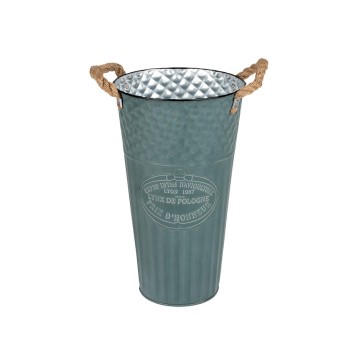 Vase din metal cu manere Loretta 20x35cm verde
