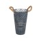 Vase din metal cu manere Loretta 20x35cm gri