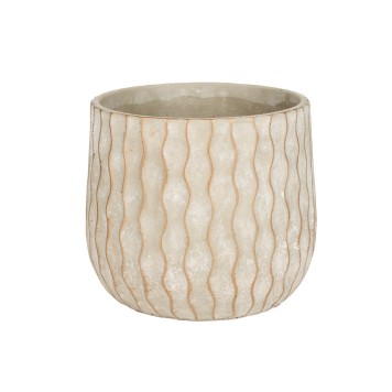 Vas ciment Ripple 16x12cm gri-auriu