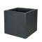 Vas plastic patrat Fenice Cubo 85x85x85cm antracit