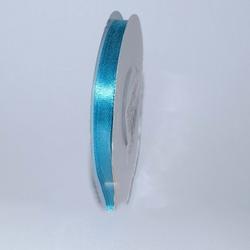 Banda decor saten 6mmx25y albastru turcoaz