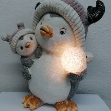 Pinguin cu led 28.5cm