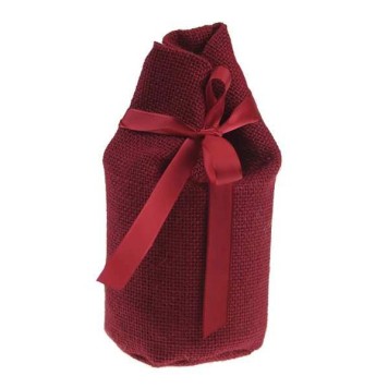 Bol din yuta cu panglica 10x20cm rosu