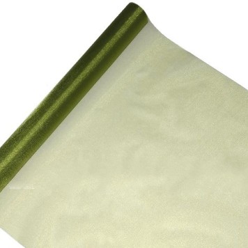 Organza sul 48cmx10m verde muschi inchis
