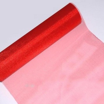 Organza sul 23.5cmx10m rosu