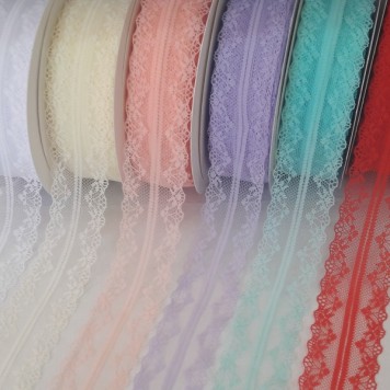 Banda decor dantela 38mm crem