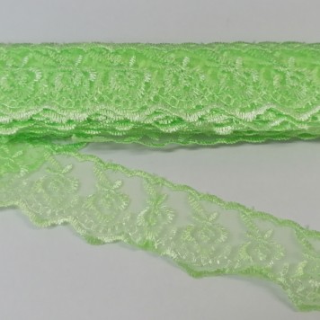 Banda decor dantela 4cmx10m verde deschis