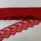 Banda decor dantela 4cmx10m rosu