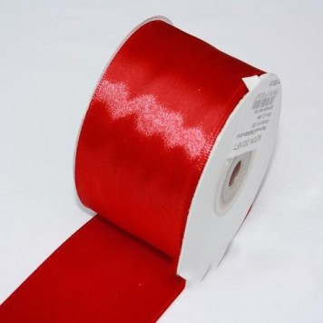 Banda decor saten 5cmx25y rosu