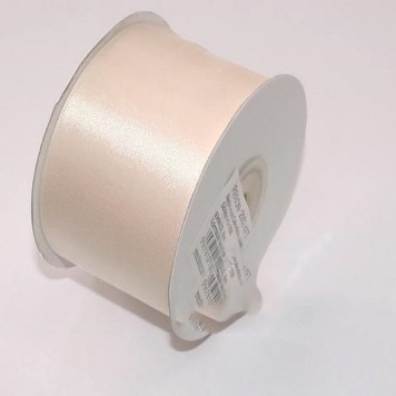 Banda decor saten 5cmx25y crem