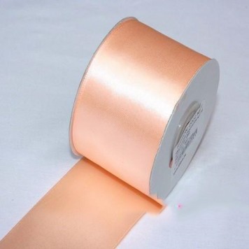 Banda decor saten 5cmx25y piersica