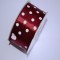 Banda dec. saten cu buline 3.8cmx25y bordeaux