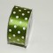 Banda dec. saten cu buline 3.8cmx25y verde muschi inchis
