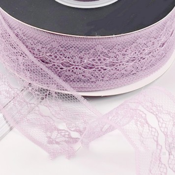 Banda decor dantela  4cm x22.86m mov vintage