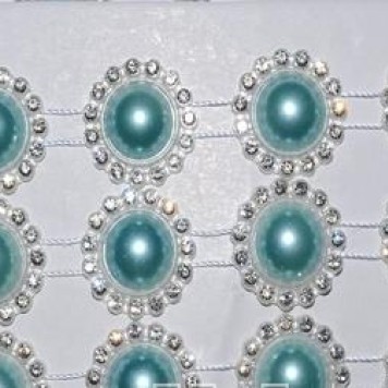 Sir margele cu strasuri 1.2m s/50 menta