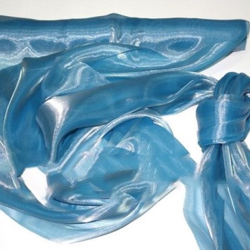 Organza satinata turcoaz