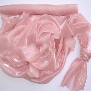 Organza satinata roz