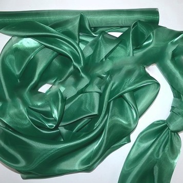 Organza satinata verde inchis