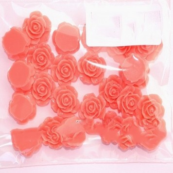 Trandafiri rasina 15mm s/25 coral