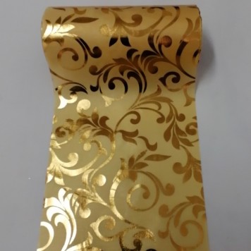 Organza satinata 12cm auriu