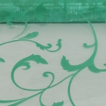 Organza sul catifea 23.5cmx5m verde menta