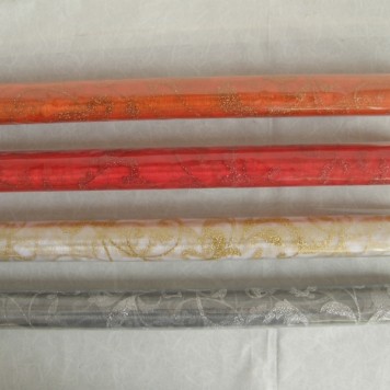 Organza sul cu glitter 47cmx5m portocaliu